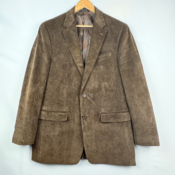 Lauren Ralph Lauren Men Corduroy Sport Coat/Blazer Brown Sz 42L Classic Academia